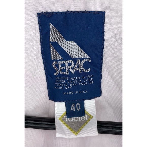 Vtg 80s Serac Tactel One Piece Ski Suit Snow Bib Snowsuit Retro Women’s 40 US 8 - Picture 7 of 8